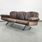 DE SEDE SOFA couch garnitur ds31 leder metall chrom tv sessel relax ds35 braun