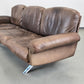 DE SEDE SOFA couch garnitur ds31 leder metall chrom tv sessel relax ds35 braun