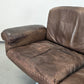 DE SEDE SOFA couch garnitur ds31 leder metall chrom tv sessel relax ds35 braun