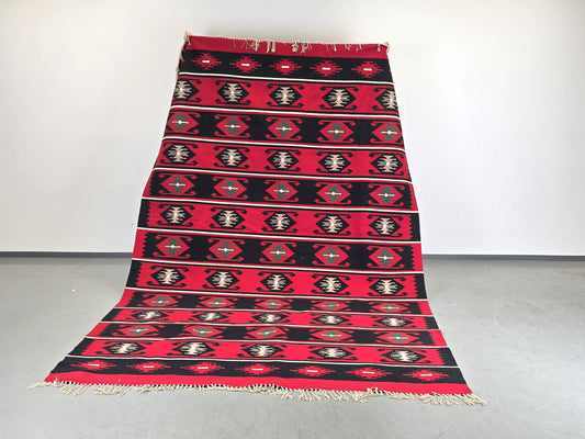 VINTAGE WOLLTEPPICH KELIM orient türkisch hangeknüpft orientteppich mid century
