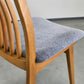 VINTAGE STUHL 1von3 esszimmer küche esstisch mid century holz sprossen Taupe