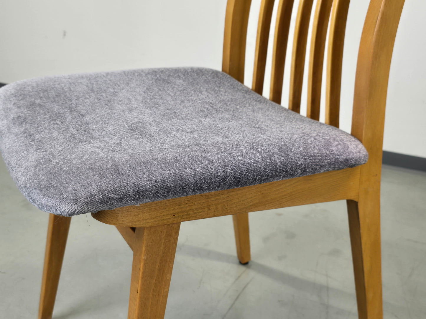 VINTAGE STUHL 1von3 esszimmer küche esstisch mid century holz sprossen Taupe
