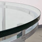 MID CENTURY COUCHTISCH tisch wohnzimmer glas rund coffee table vintage