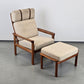 SVEN ELLEKAER SESSEL tv armchair vintage teak holz komfort denmark stuhl ottomane