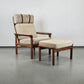 SVEN ELLEKAER SESSEL tv armchair vintage teak holz komfort denmark stuhl ottomane