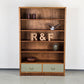 VINTAGE REGAL bücherregal nussbaum vintage holz schrank kommode pastell