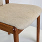 1von4 DYRLUND STUHL esszimmer esstisch küche holz teak dänemark vintage beige wolle
