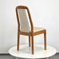 1von4 DYRLUND STUHL esszimmer esstisch küche holz teak dänemark vintage beige wolle