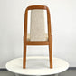 1von4 DYRLUND STUHL esszimmer esstisch küche holz teak dänemark vintage beige wolle