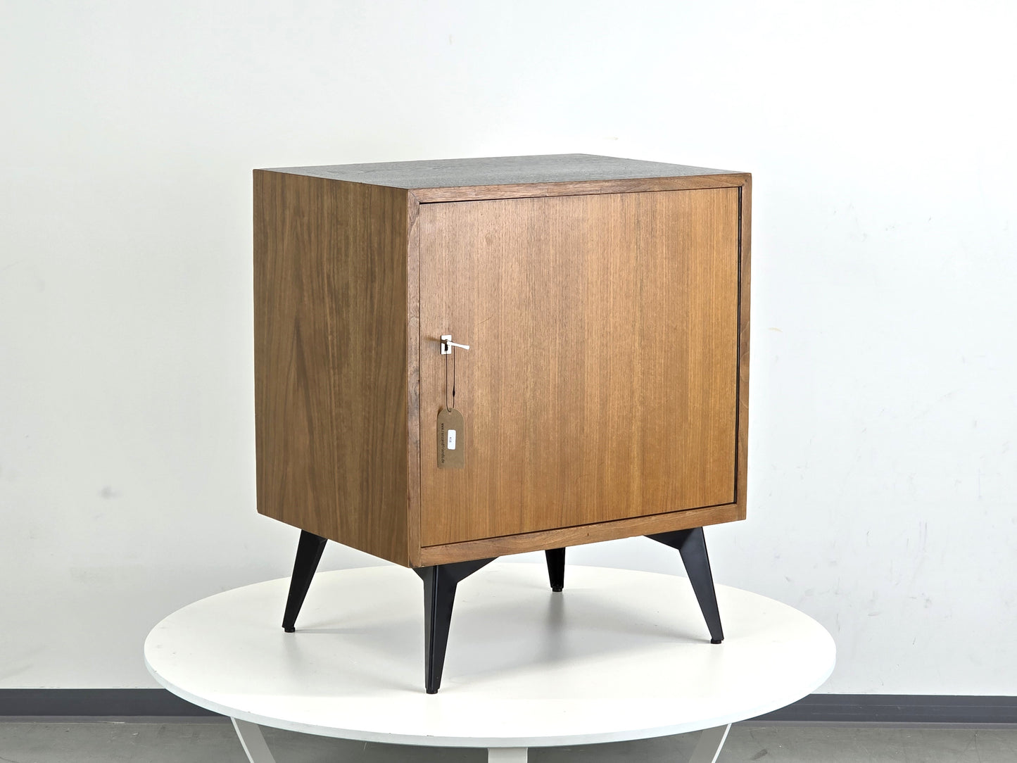 MID CENTURY KOMMODE nussbaum holz ablage nachttisch vintage schwarz