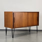 MID CENTURY TEAK SIDEBOARD kommode tv board schiebtüren holz vintage