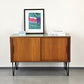 MID CENTURY TEAK SIDEBOARD kommode tv board schiebtüren holz vintage