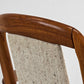 1von2 DYRLUND STUHL armlehnen esszimmer esstisch küche holz teak dänemark vintage beige wolle