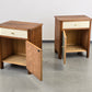 2ER SET VINTAGE NACHTTISCHE holz kommode nachttisch ablage schränkchen