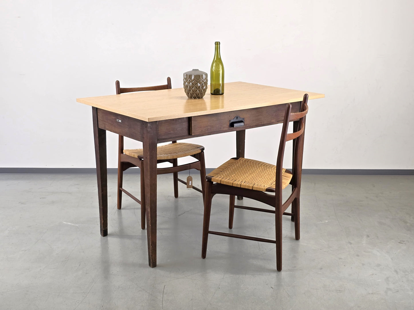 VINTAGE ESSTISCH holz schubladen esstisch küche büro schreibtisch antik