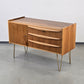 MID CENTURY SIDEBOARD holz nussbaum kommode tv lowboard vinage schubladen