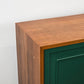 VINTAGE KOMMODE sideboard holz nussbaum tanngrün gold tv möbel wohnzimmer bar