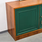VINTAGE KOMMODE sideboard holz nussbaum tanngrün gold tv möbel wohnzimmer bar