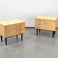 MID CENTURY NACHTTISCH SET vintage holz kommode schlafzimmer ablage