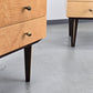 MID CENTURY NACHTTISCH SET vintage holz kommode schlafzimmer ablage