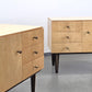 MID CENTURY NACHTTISCH SET vintage holz kommode schlafzimmer ablage