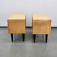 MID CENTURY NACHTTISCH SET vintage holz kommode schlafzimmer ablage