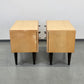MID CENTURY NACHTTISCH SET vintage holz kommode schlafzimmer ablage