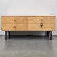 MID CENTURY TV LOWBOARD sideboard kommode holz beige vintage schubladen