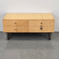 MID CENTURY TV LOWBOARD sideboard kommode holz beige vintage schubladen