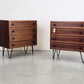 MID CENTURY NACHTTISCH SET 2er kommode schlafzimmer vintage holz schubladen mahagoni
