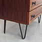 MID CENTURY NACHTTISCH SET 2er kommode schlafzimmer vintage holz schubladen mahagoni