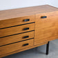 MID CENTURY SIDEBOARD nussbaum holz tv board low kommode vintage 60s
