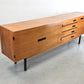 MID CENTURY SIDEBOARD nussbaum holz tv board low kommode vintage 60s