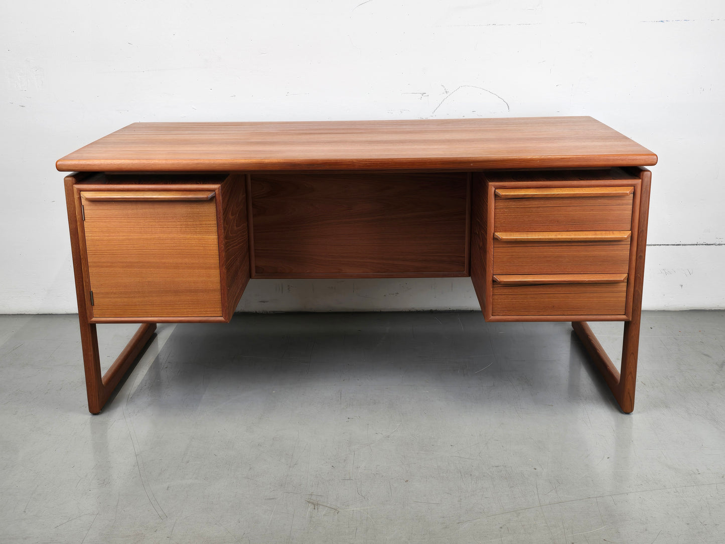 GASVIG SCHREIBTISCH teak holz tisch büro dänemark vintage mid century 60s g.v. mobler