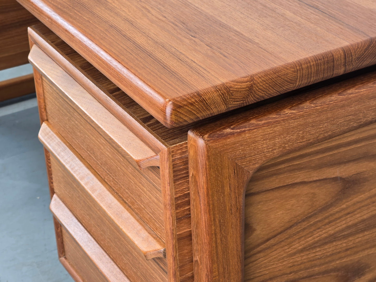 GASVIG SCHREIBTISCH teak holz tisch büro dänemark vintage mid century 60s g.v. mobler