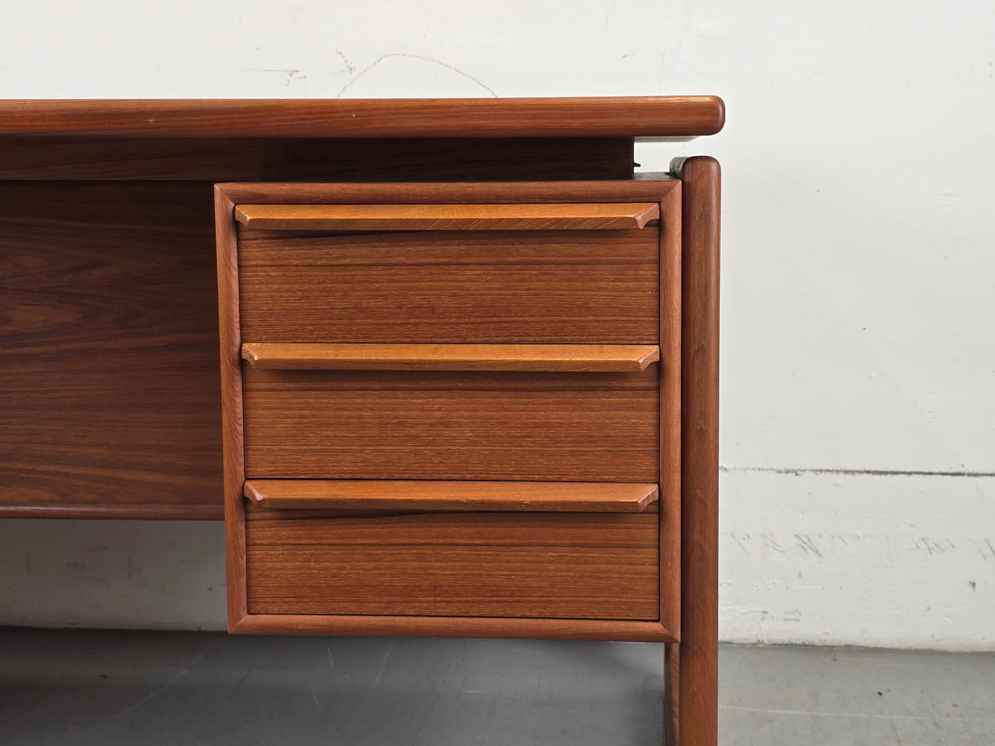 GASVIG SCHREIBTISCH teak holz tisch büro dänemark vintage mid century 60s g.v. mobler