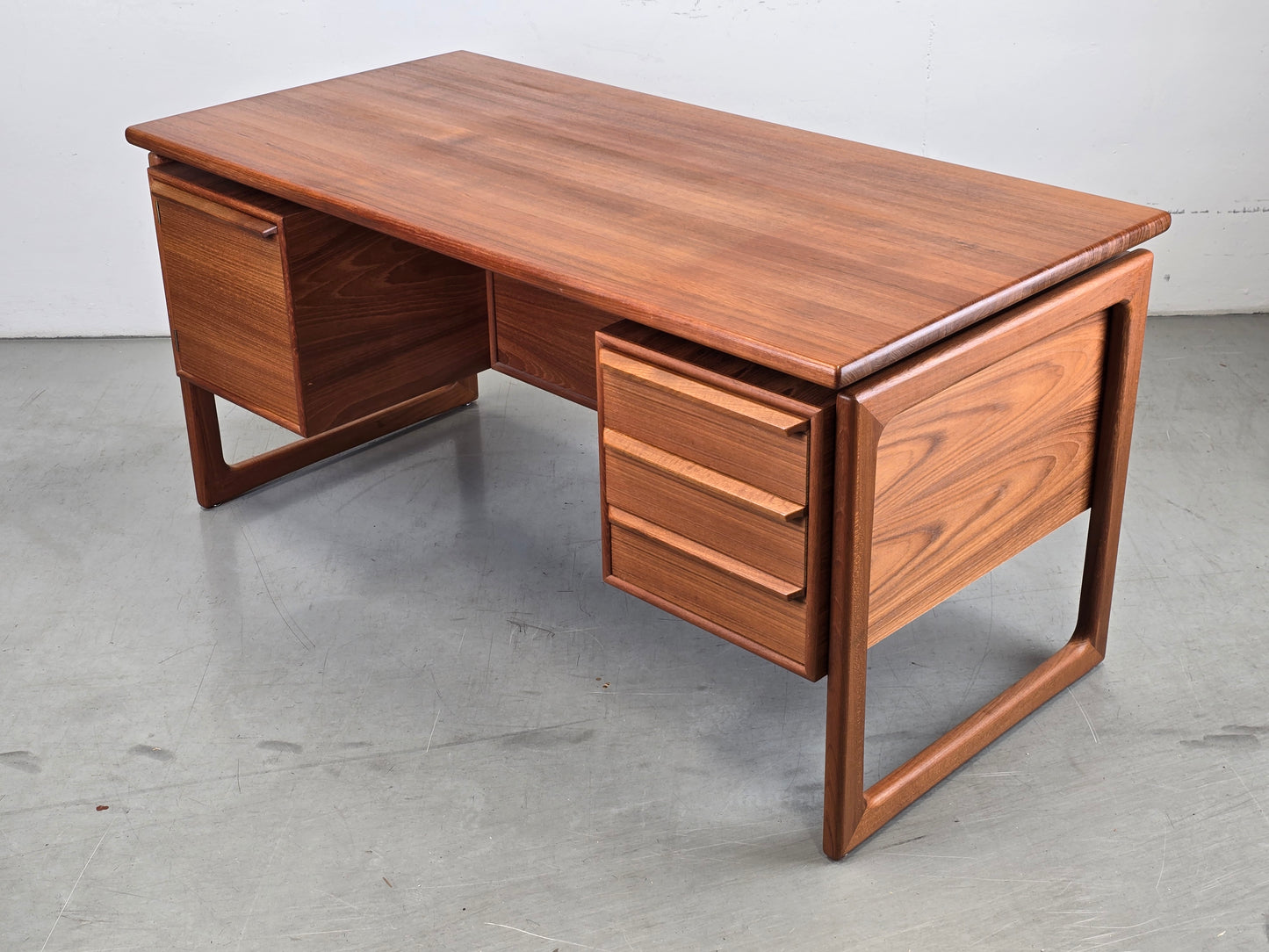 GASVIG SCHREIBTISCH teak holz tisch büro dänemark vintage mid century 60s g.v. mobler