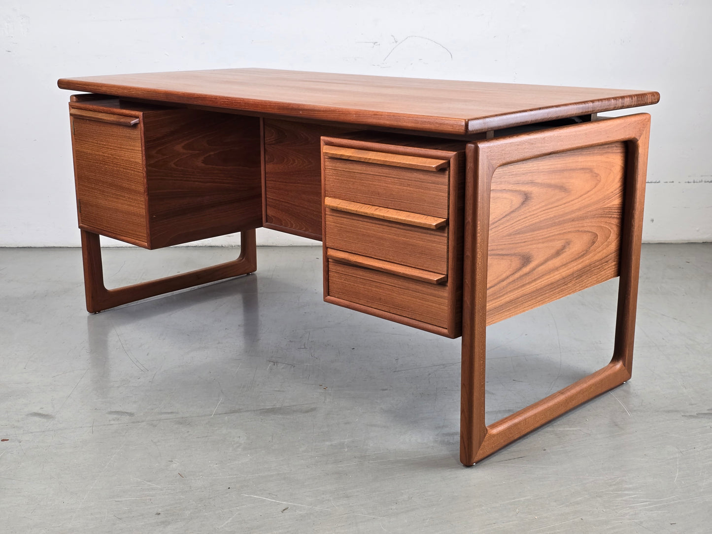 GASVIG SCHREIBTISCH teak holz tisch büro dänemark vintage mid century 60s g.v. mobler