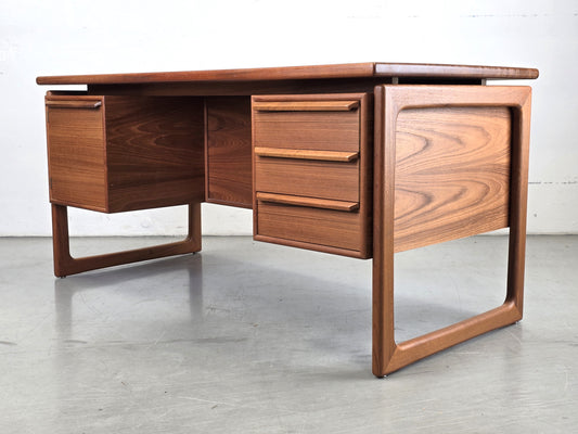 GASVIG SCHREIBTISCH teak holz tisch büro dänemark vintage mid century 60s g.v. mobler
