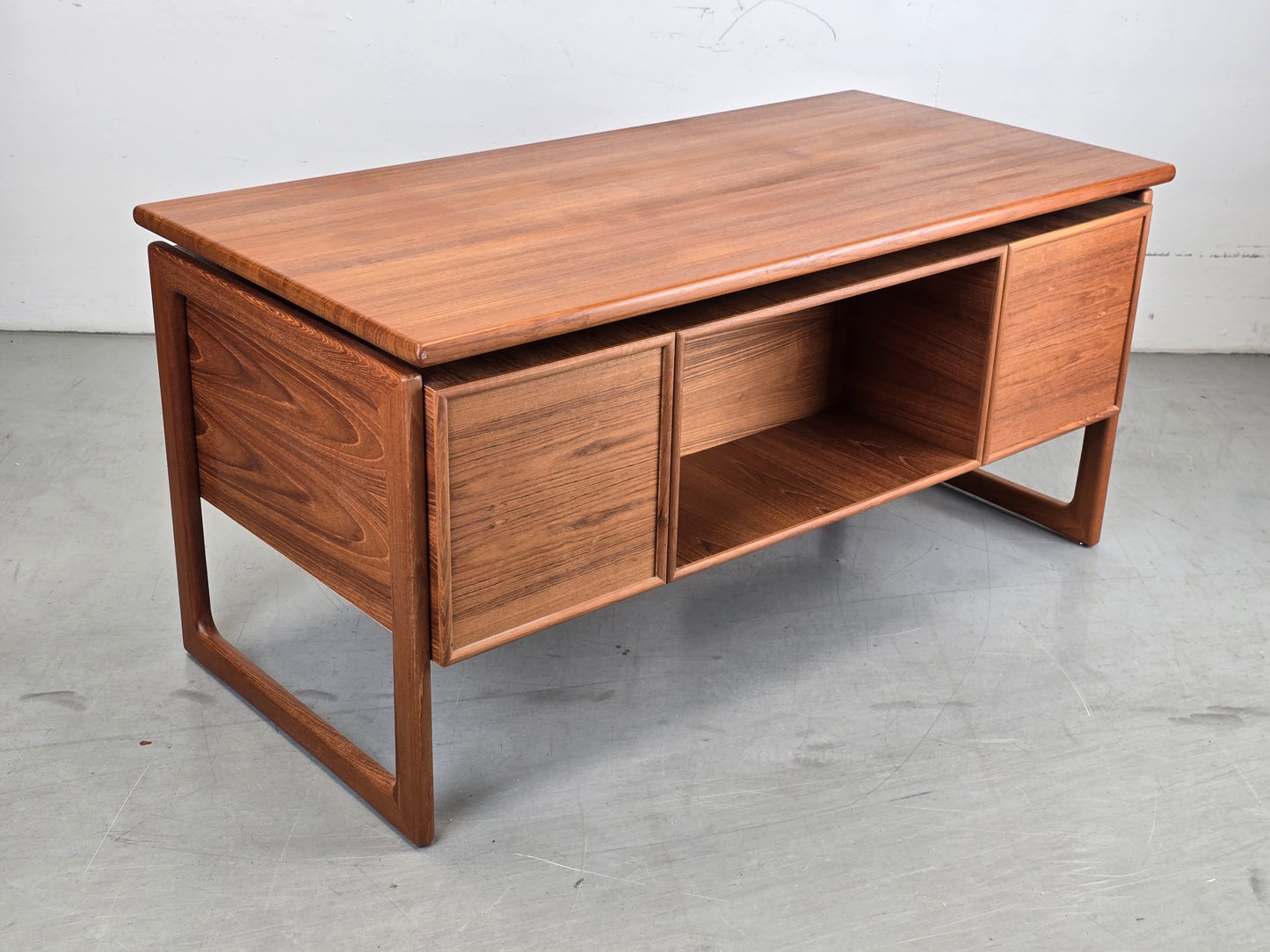 GASVIG SCHREIBTISCH teak holz tisch büro dänemark vintage mid century 60s g.v. mobler