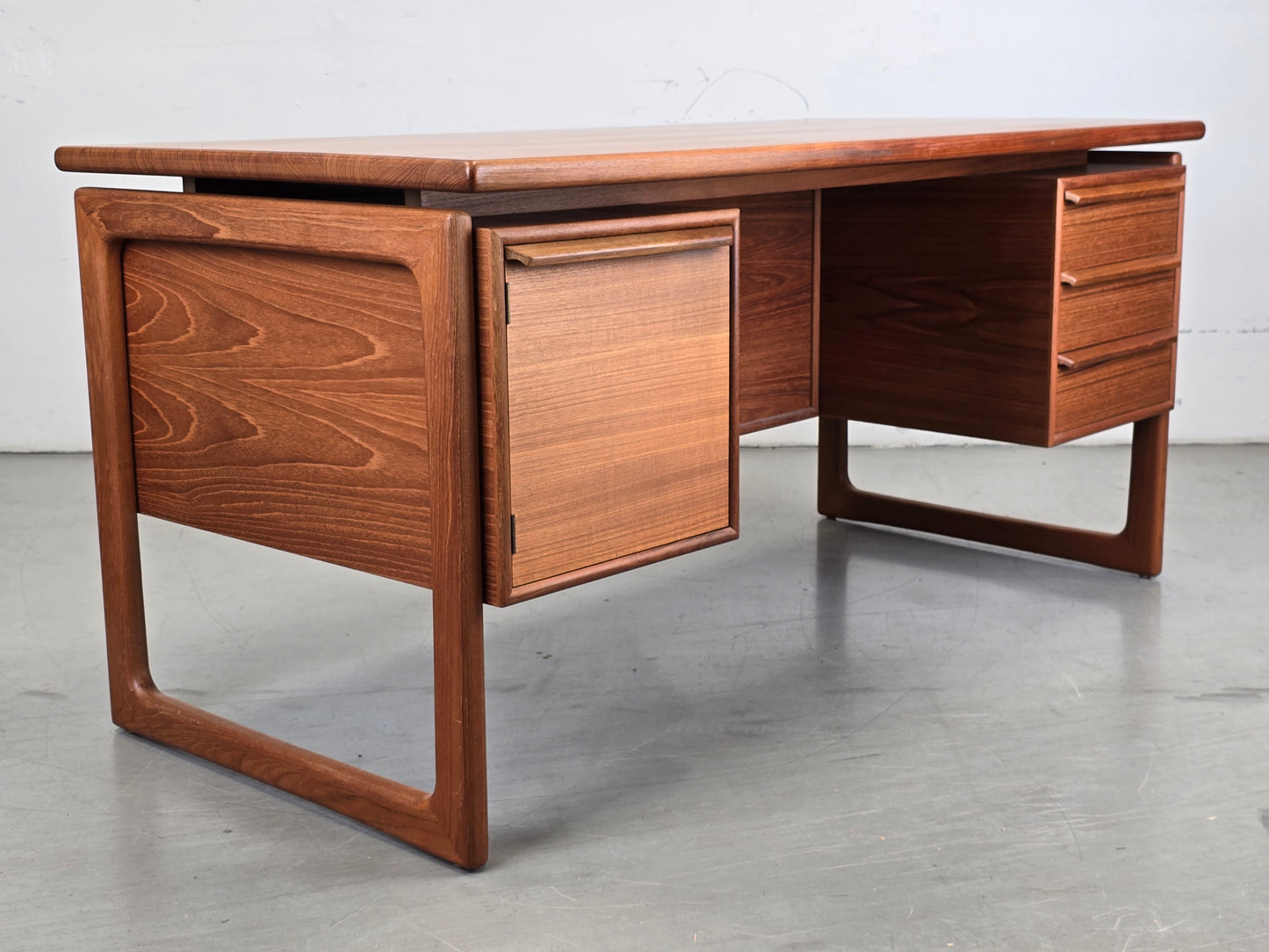 GASVIG SCHREIBTISCH teak holz tisch büro dänemark vintage mid century 60s g.v. mobler