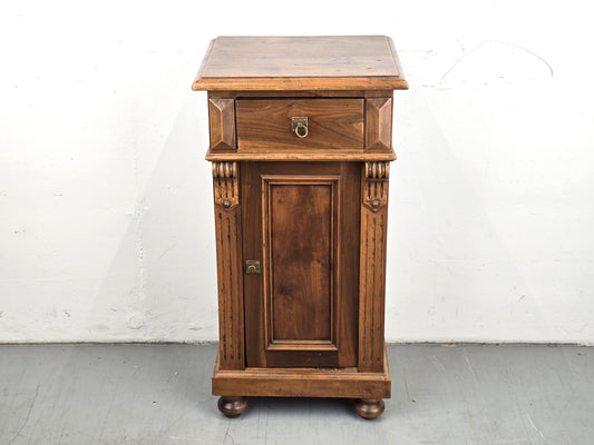 ANTIK NUSSBAUM ABLAGE kommode flur schränkchen telefontisch holz vintage
