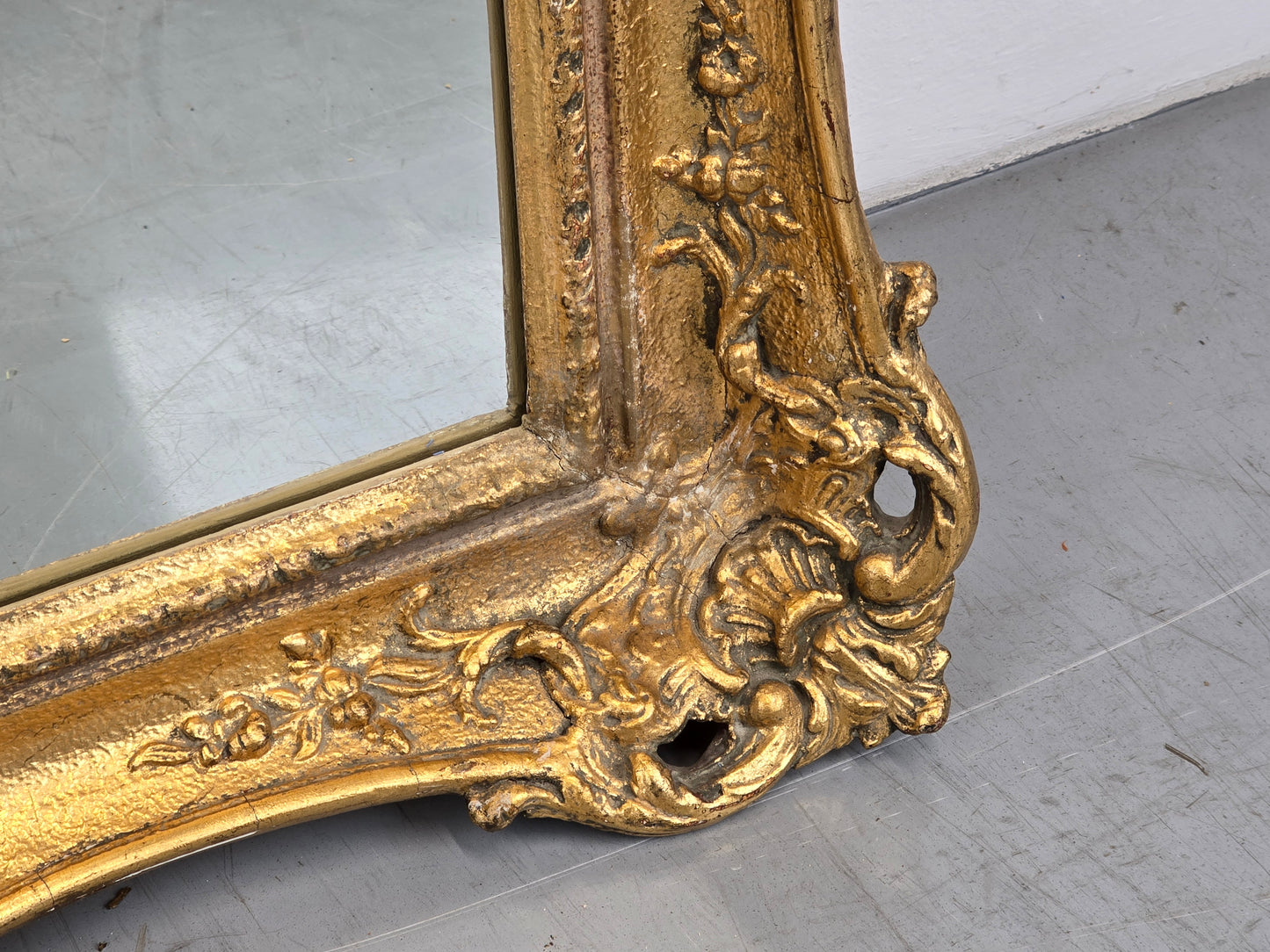 ANTIK SPIEGEL gold rahmen wandspiegel vintage vergoldet barock rokoko