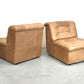 MID CENTURY SESSEL braun leder tv sofa couch wohnzimmer vintage