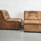 MID CENTURY SESSEL braun leder tv sofa couch wohnzimmer vintage