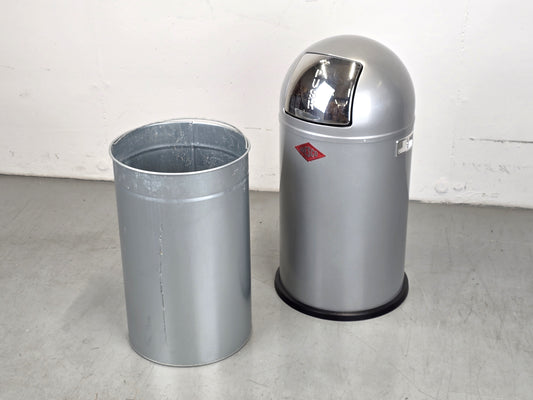 WESCO MÜLLEIMER 50l pushboy abfall eimer sammler retro siler grau designer