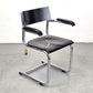 BAUHAUS STUHL schreibtisch esstisch esszimmer vintage s43 schwarz chrom mid century mart stam