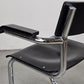 BAUHAUS STUHL schreibtisch esstisch esszimmer vintage s43 schwarz chrom mid century mart stam