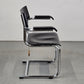 BAUHAUS STUHL schreibtisch esstisch esszimmer vintage s43 schwarz chrom mid century mart stam