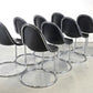 GIOTTO STOPPINO STUHL esszimmer küche bernini büro esstisch mid century schwarz leder chrom